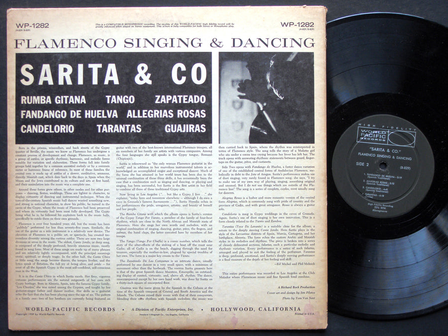 SARITA & CO. Flamenco Singing & Dancing LP WORLD PACIFIC WP-1282 US 1959 DG MONO