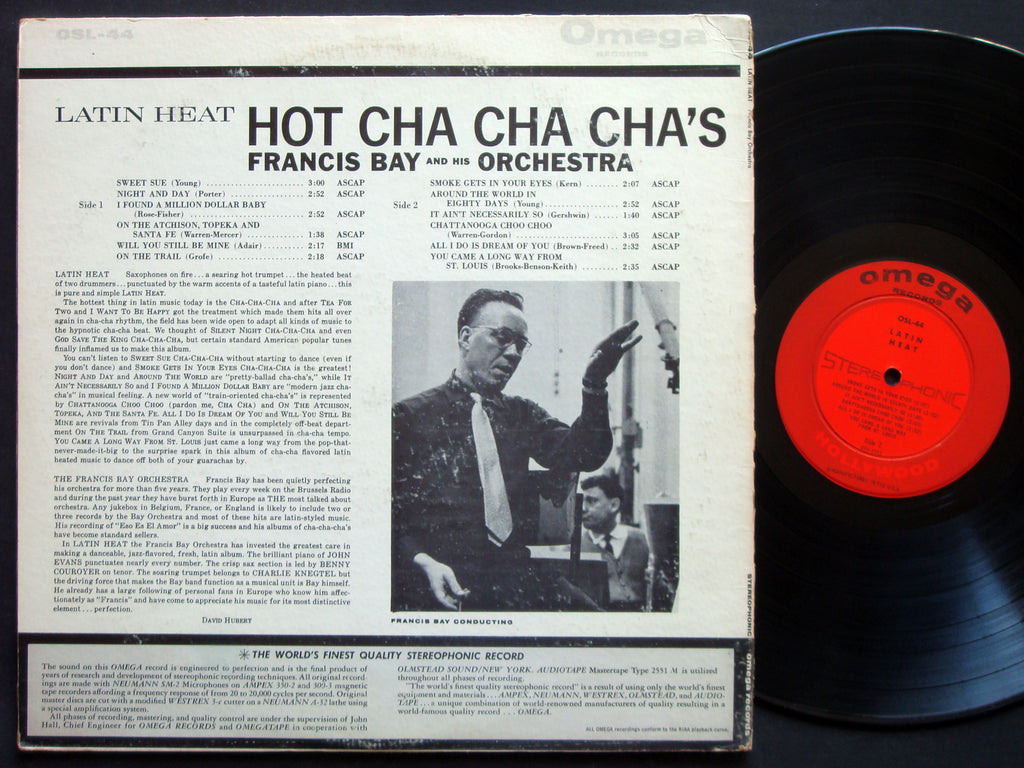 FRANCIS BAY And His Orchestra Latin Heat LP OMEGA RECORDS OSL 44 US 1960 DG MONO