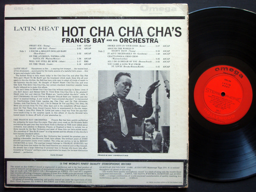 FRANCIS BAY And His Orchestra Latin Heat LP OMEGA RECORDS OSL 44 US 1960 DG MONO