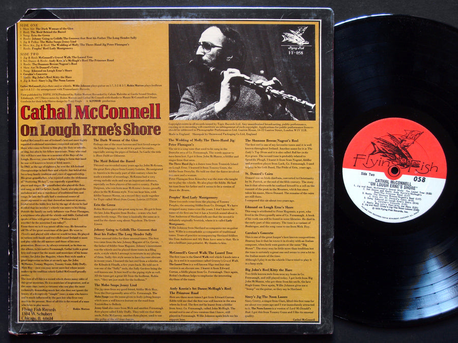 CATHAL MCCONNELL On Lough Erne's Shore LP FLYING FISH FF-058 US 1978 W/Photo