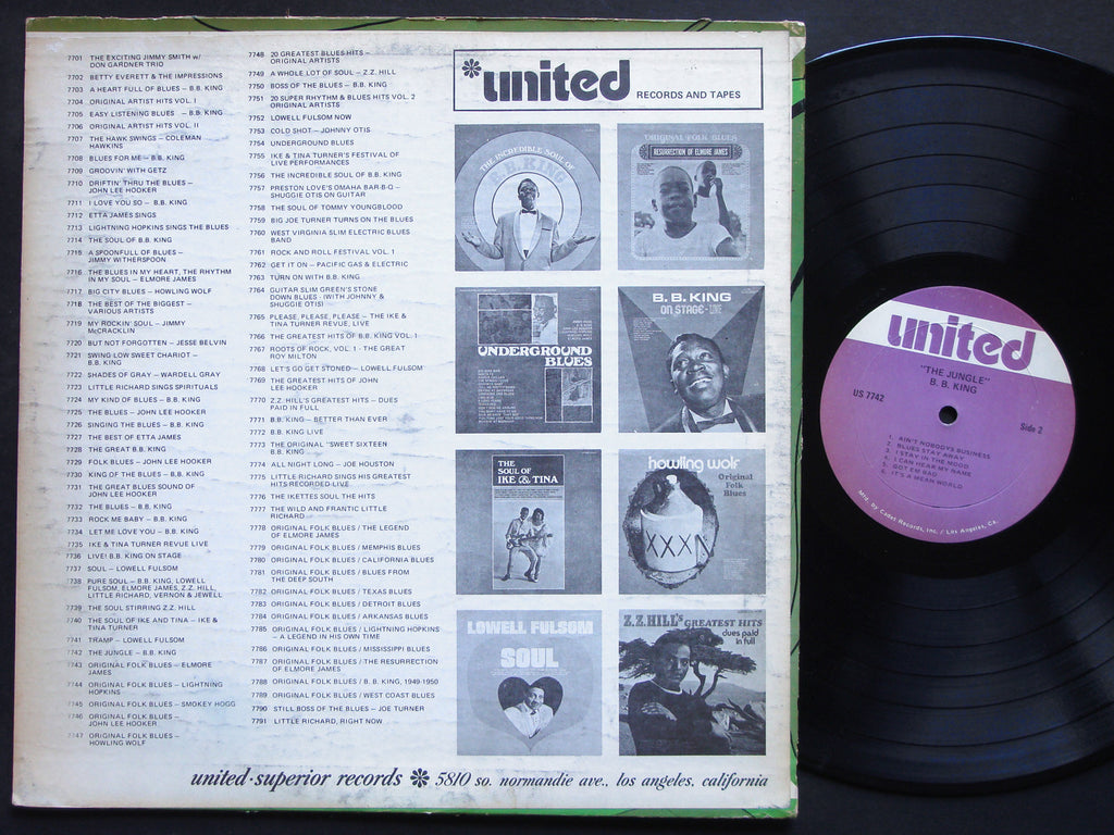 B.B. KING The Jungle LP UNITED US 7742 US 1970 BLUES