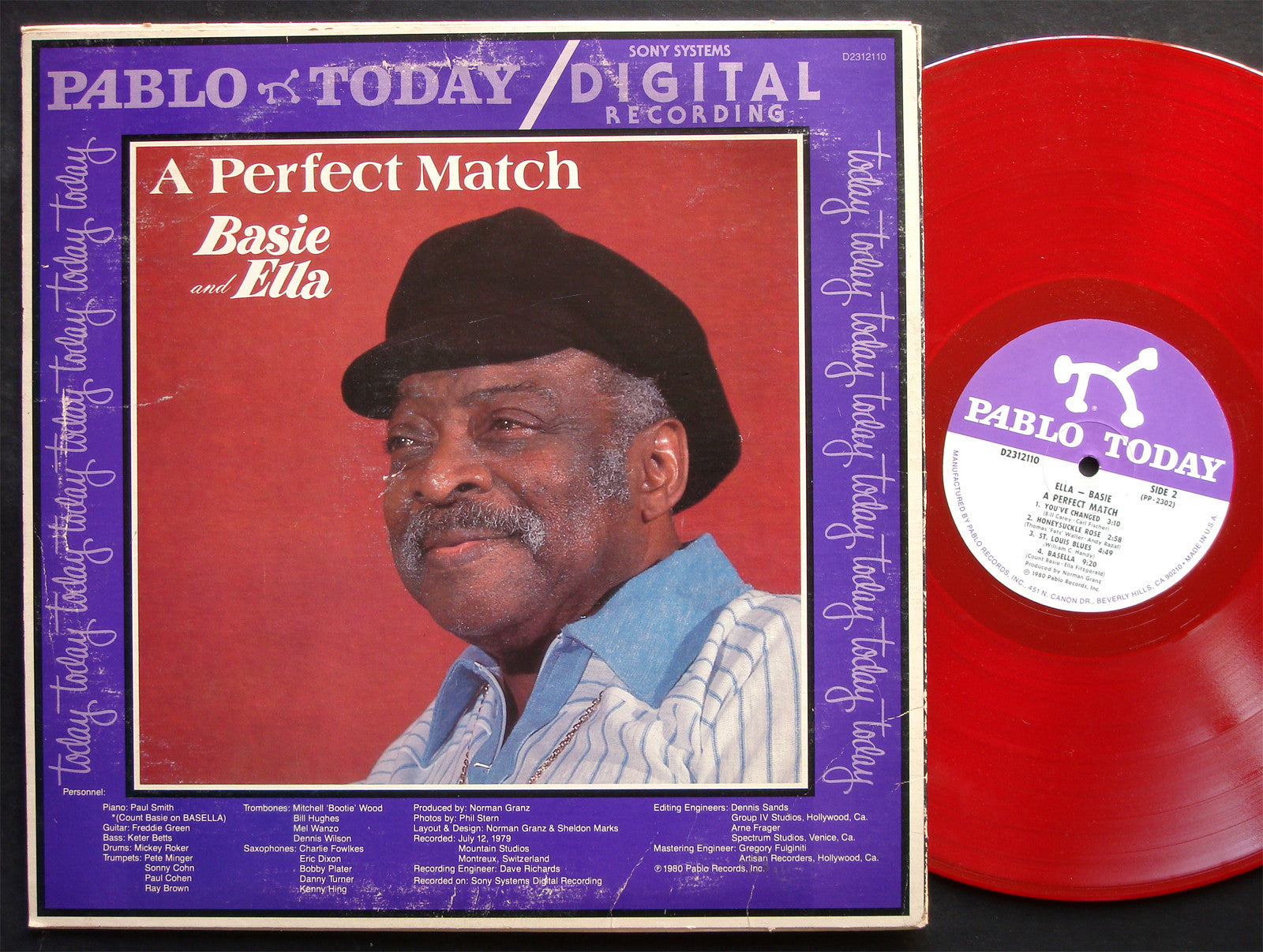 ELLA FITZGERALD COUNT BASIE A Perfect Match LP PABLO TODAY D2312110 Jazz RED WAX