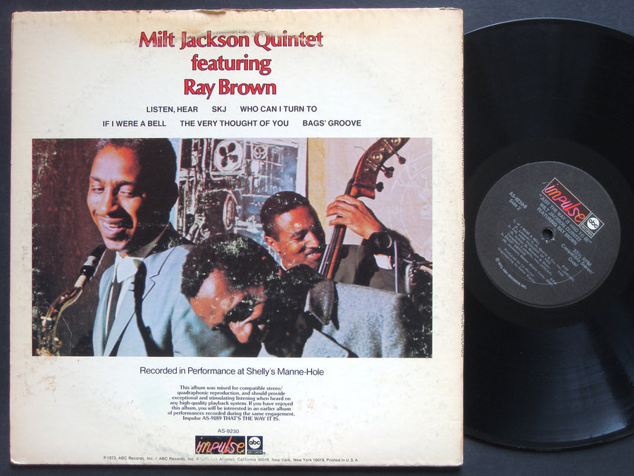MILT JACKSON Quintet RAY BROWN Just The Way It Had To Be LP IMPULSE AS-9230 JAZZ