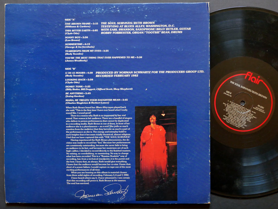 RUTH BROWN The Soul Survives LP FLAIR PG 8201 US 1982 Soul Gospel