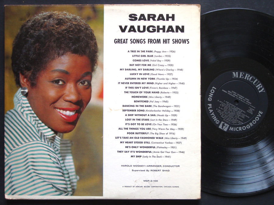 SARAH VAUGHAN Great Songs From Hit Shows 2 x LP MERCURY MGP-2-100 US '57 DG MONO
