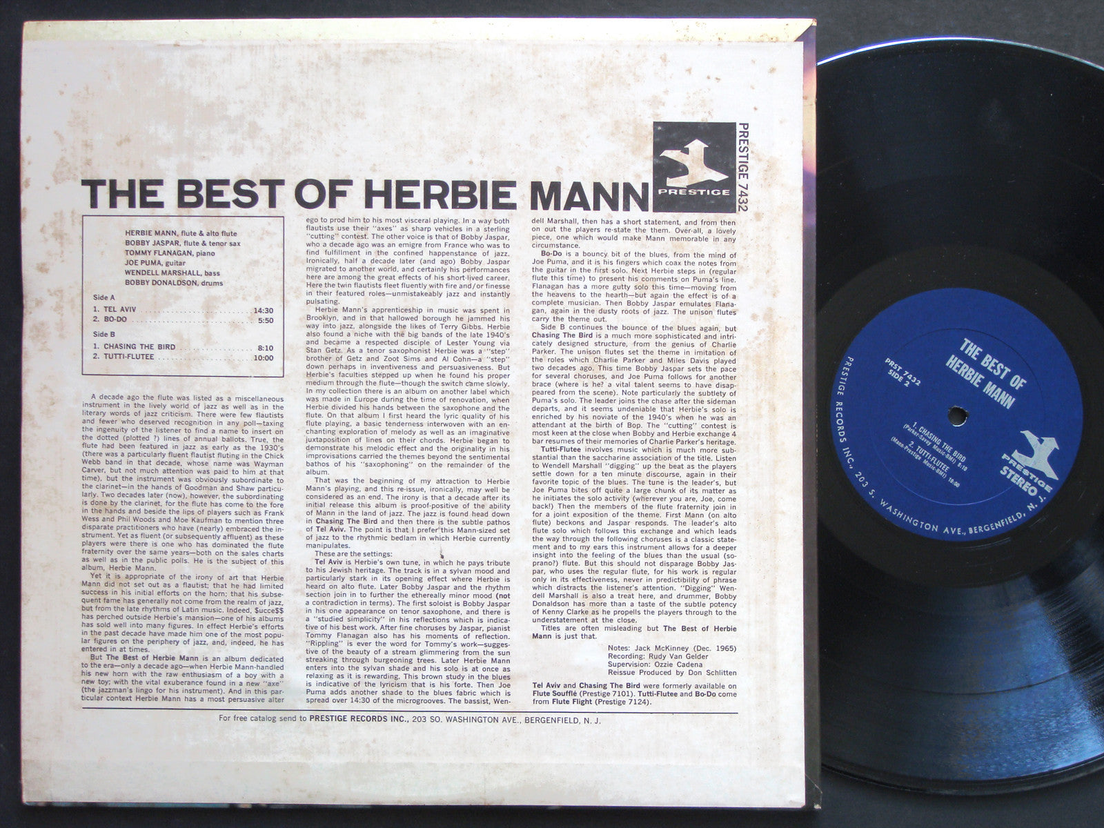 HERBIE MANN The Best Of Herbie Mann LP PRESTIGE PR 7432 US 1965 JAZZ STEREO