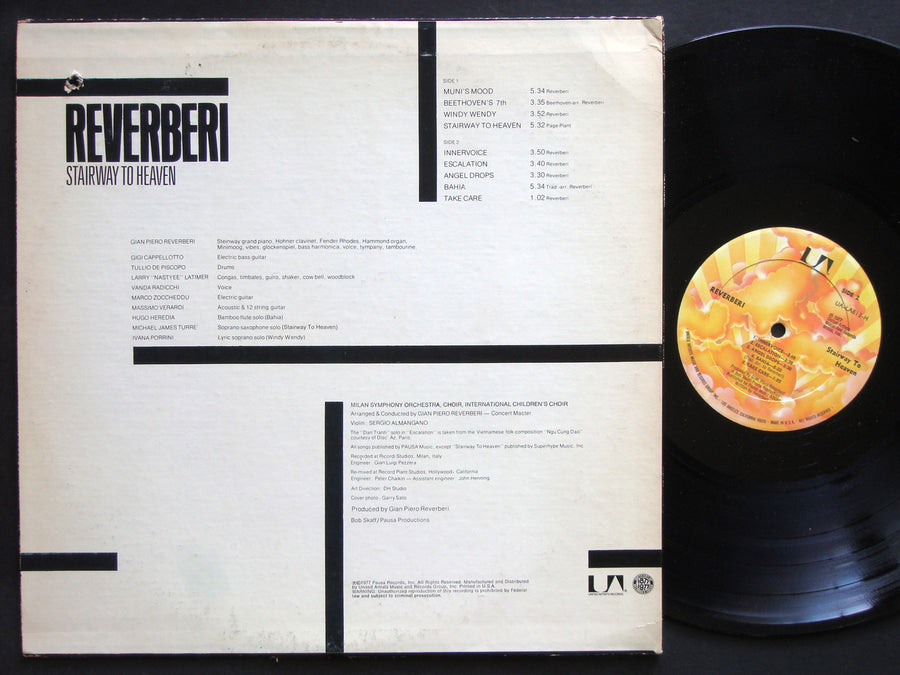 REVERBERI Stairway To Heaven LP UNITED ARTISTS RECORDS UA-LA813-H US 1977 JAZZ