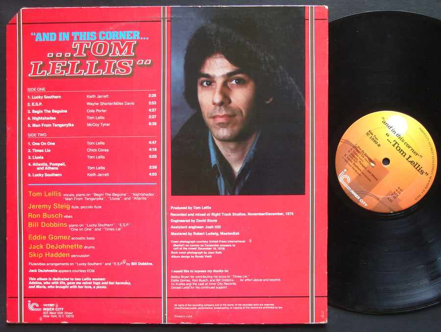 TOM LELLIS And In This Corner... LP INNER CITY IC 1090 US 1981 Jack DeJohnette