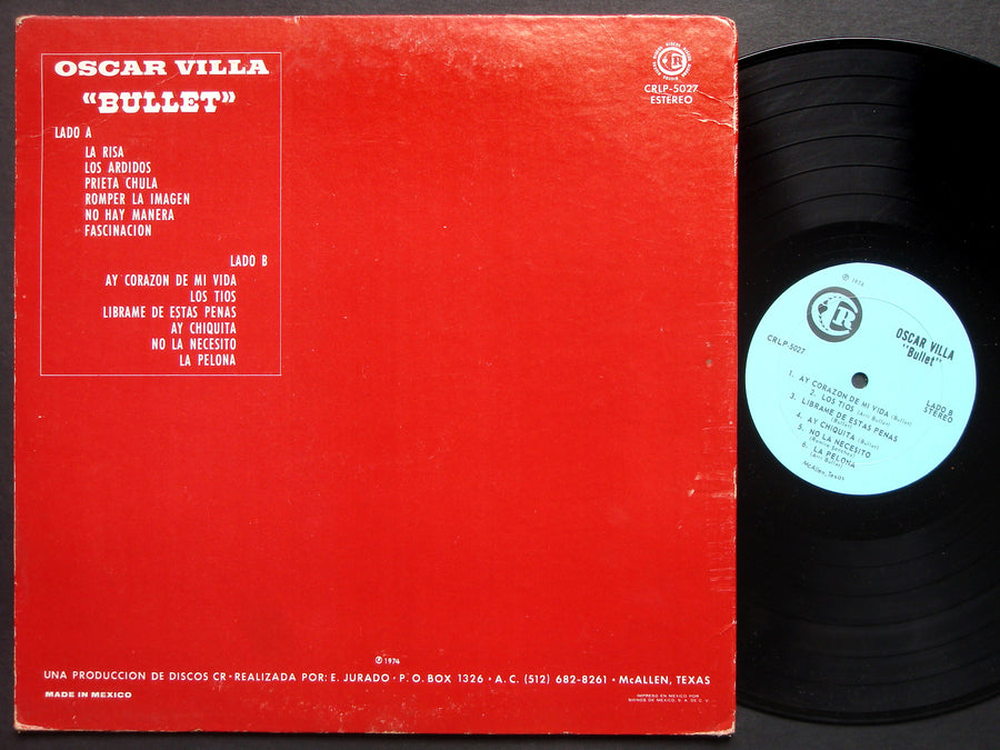 OSCAR VILLA Bullet LP DISCOS CR INC. CRLP-5027 Orig MEXICO 1974 LATIN
