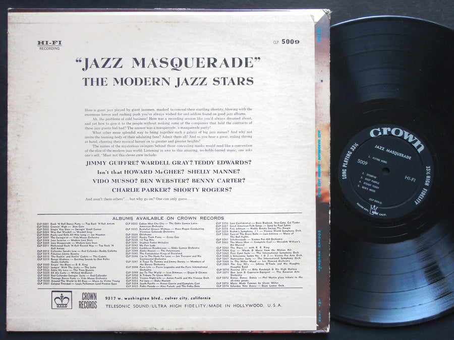 THE MODERN JAZZ STARS Jazz Masquerade LP CROWN RECORDS CLP 5009 US 1958 DG MONO