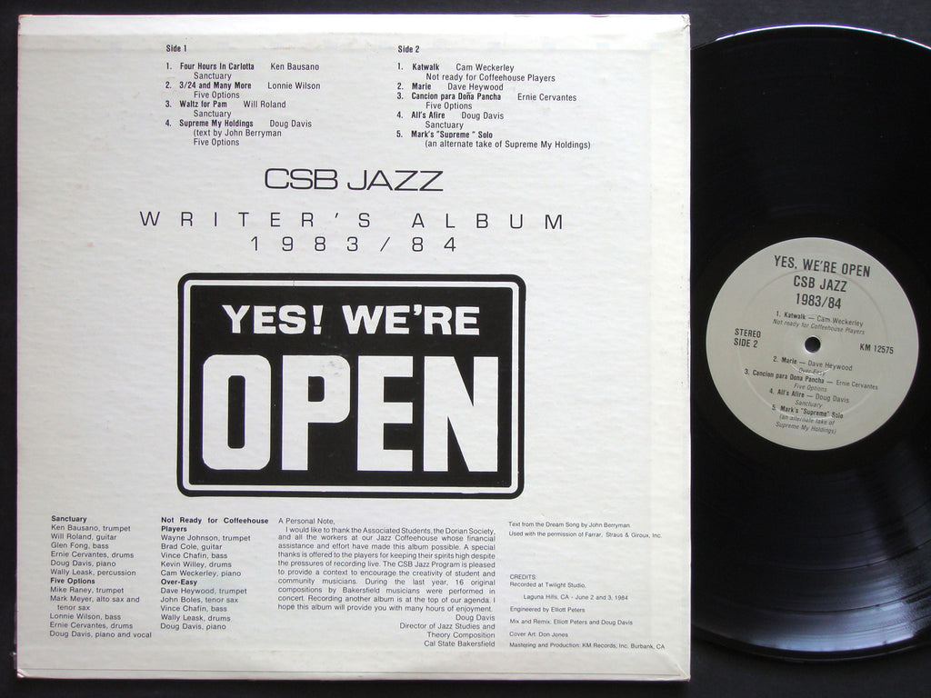 VARIOUS Yes, We're Open CSB Jazz 1983/1984 LP KM 12575 JAZZ