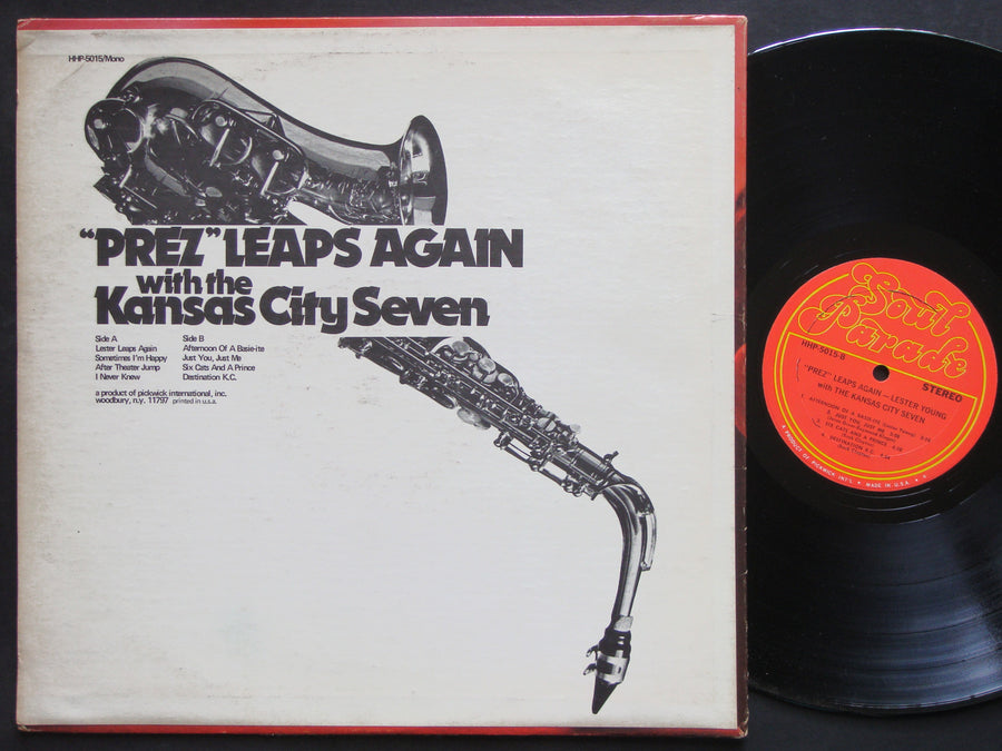 LESTER YOUNG With The Kansas City Seven Prez Leaps Again LP SOUL PARADE HHP-5015