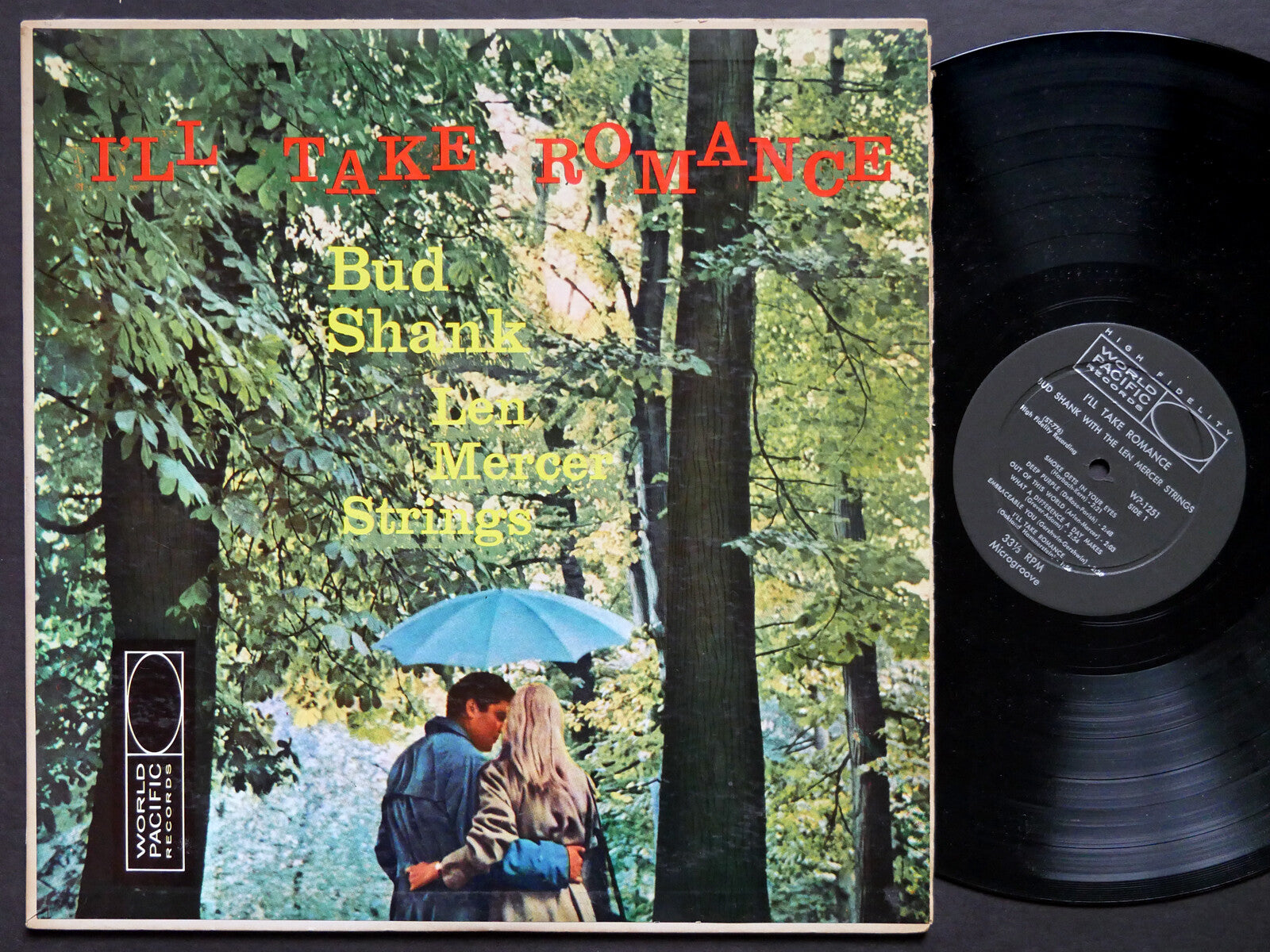 BUD SHANK LEN MERCER STRINGS I'll Take Romance LP WORLD PACIFIC WP-1251 DG MONO
