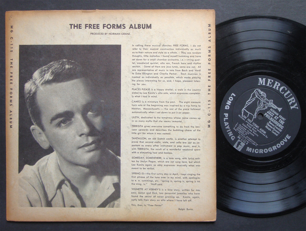 RALPH BURNS LEE KONITZ Free Forms 10" LP MERCURY MG C-115 DSM DG MONO FLAT