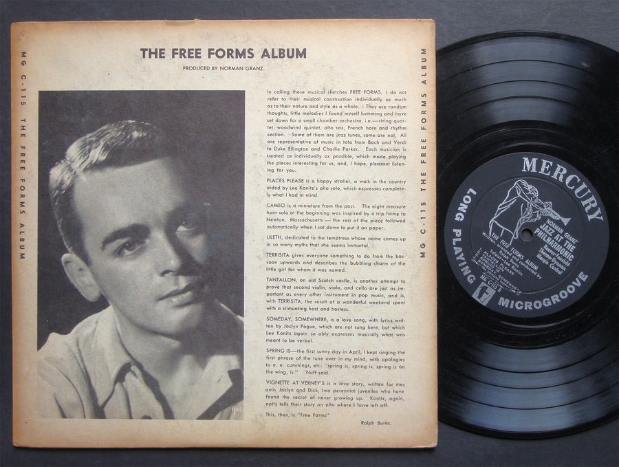 RALPH BURNS LEE KONITZ Free Forms 10" LP MERCURY MG C-115 DSM DG MONO FLAT