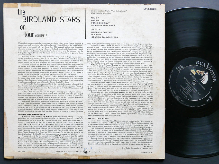 KENNY DORHAM HANK JONES The Birdland Stars On Tour Vol.2 LP RCA VICTOR LPM-1328