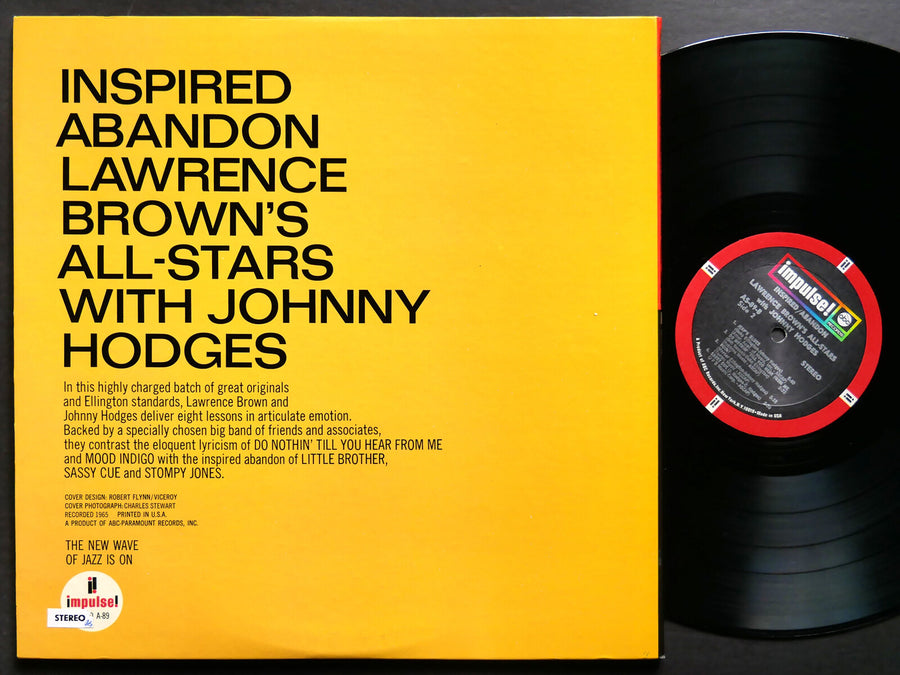 LAWRENCE BROWN All-Stars JOHNNY HODGES Inspired Abandon LP IMPULSE! AS-89 RVG NM