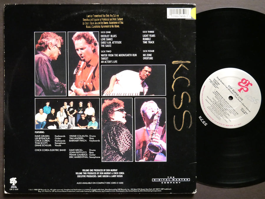 DAVE GRUSIN CHICK COREA GRP Super Live 2 x LP GRP GR-2-1650 US 1988 Jazz Funk