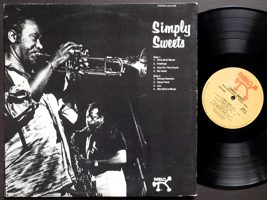 HARRY EDISON EDDIE LOCKJAW DAVIS Simply Sweets LP PABLO RECORDS 2310 806 US 1978