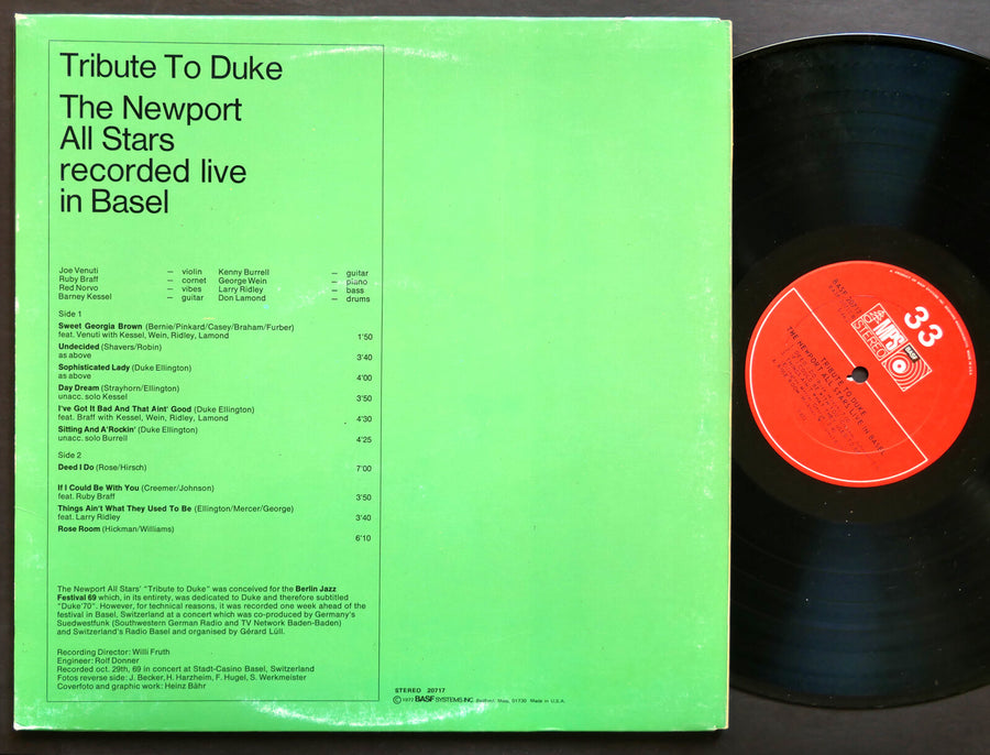 THE NEWPORT ALL STARS Tribute To Duke LP MPS BASF 20717 US 1972 Kenny Burrell