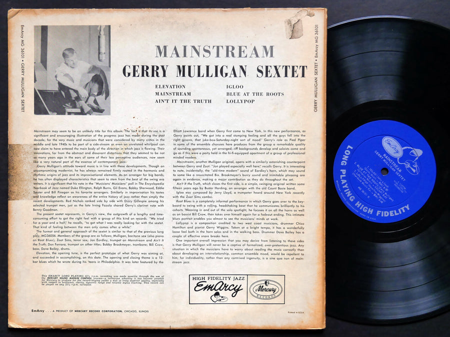 GERRY MULLIGAN Mainstream Of Jazz LP EMARCY MG 36101 US 1956 DG MONO Zoot Sims
