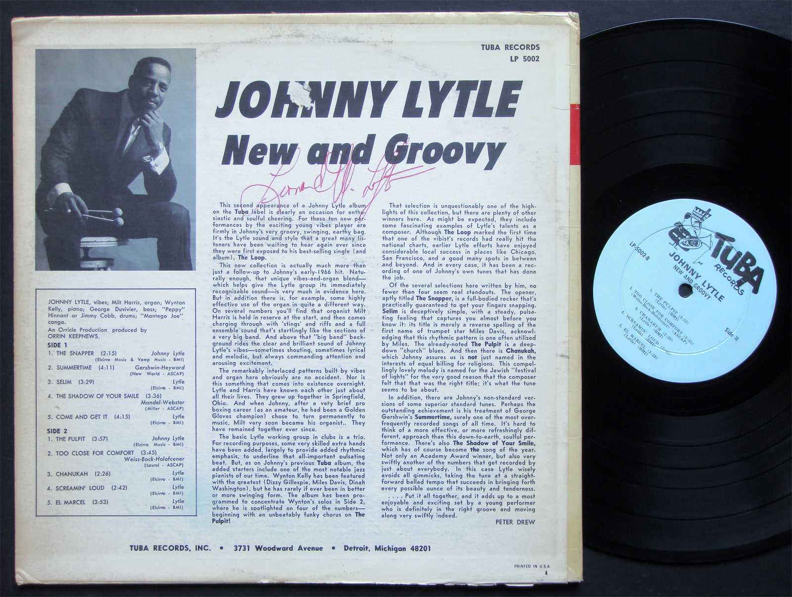 JOHNNY LYTLE New And Groovy TUBA LP 5002 US 1967 DG MONO Wynton Kelly Jimmy Cobb