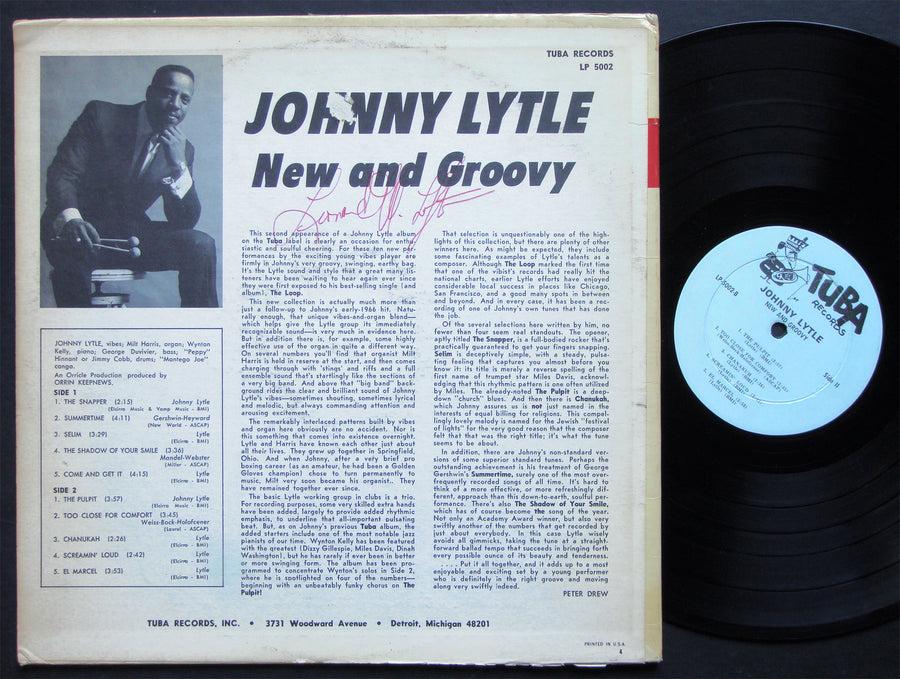 JOHNNY LYTLE New And Groovy TUBA LP 5002 US 1967 DG MONO Wynton Kelly Jimmy Cobb