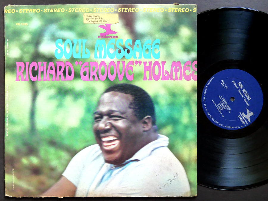 RICHARD GROOVE HOLMES Soul Message LP PRESTIGE PRST 7435 US 1965 JAZZ RVG ST