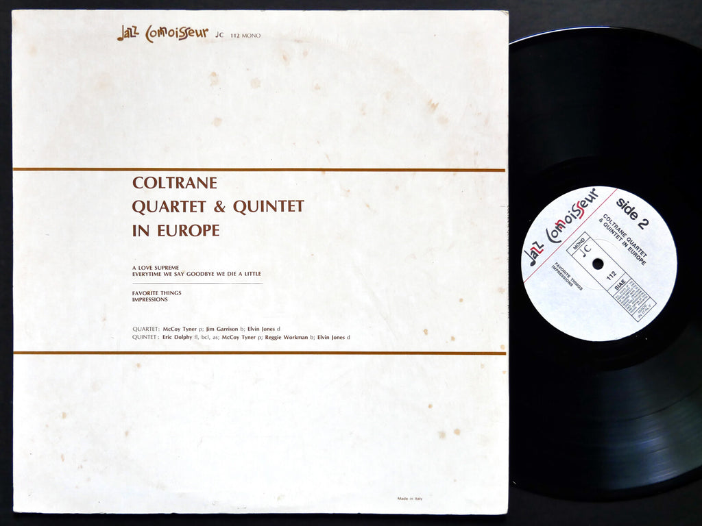 JOHN COLTRANE Quartet & Quintet In Europe LP JAZZ CONNOISSEUR C 112 Love Supreme