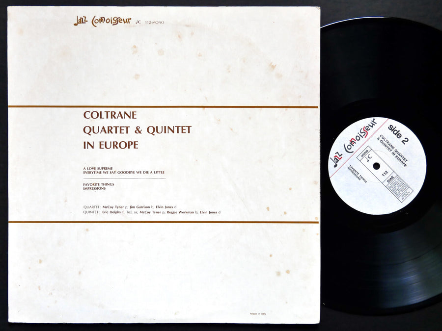 JOHN COLTRANE Quartet & Quintet In Europe LP JAZZ CONNOISSEUR C 112 Love Supreme