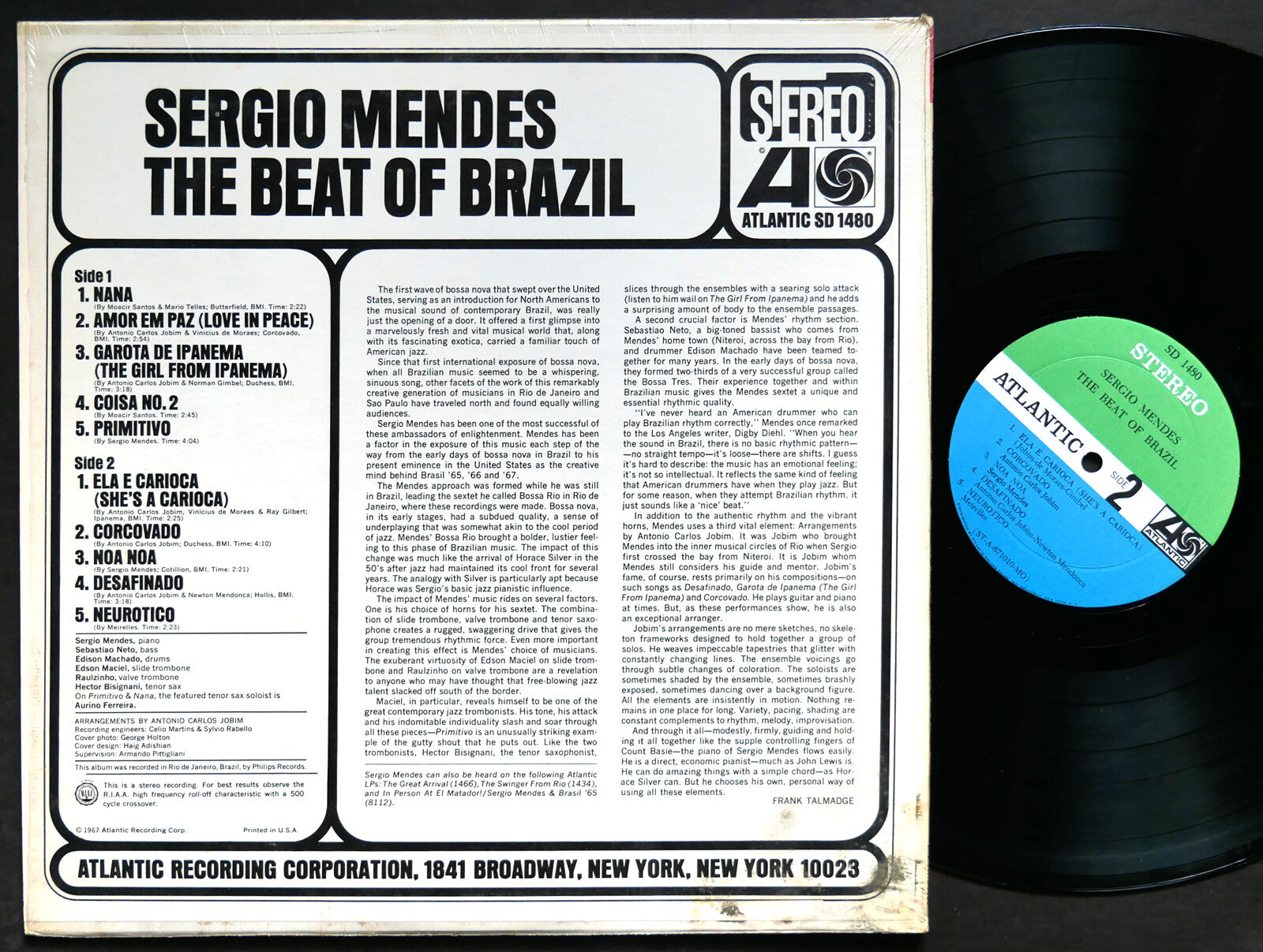 SERGIO MENDES The Beat Of Brazil LP ATLANTIC SD 1480 US 1967 Jazz Bossa Nova