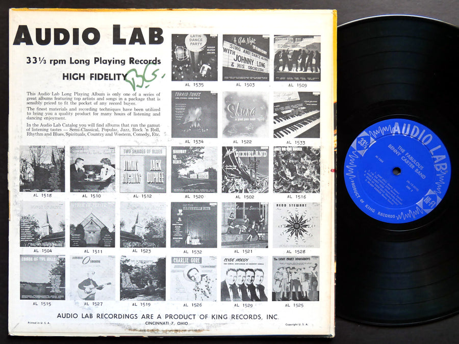 BENNY CARTER DEXTER GORDON The Fabulous LP AUDIO LAB AL-1505 US '58 JAZZ DG MONO