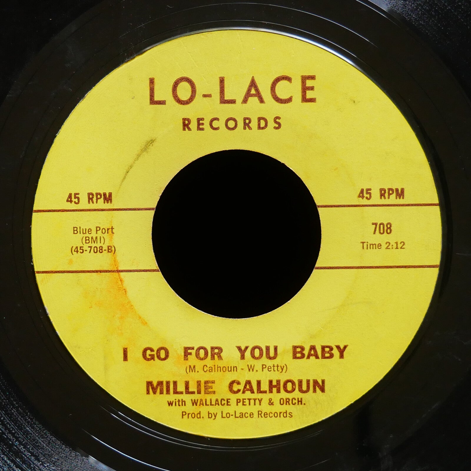 MILLIE CALHOUN This Love Will Last Forever / I Go For You Baby 45 LO-LACE #708
