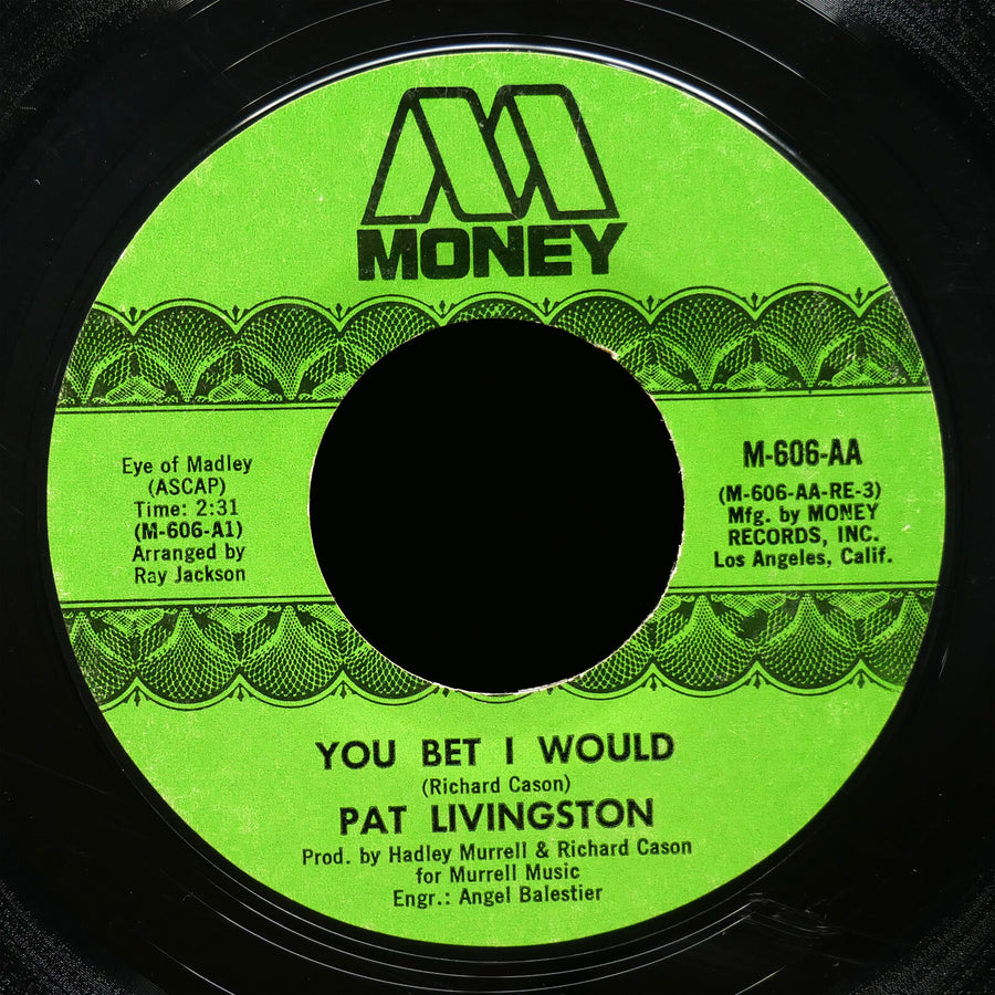 PAT LIVINGSTON Sugar Love / You Bet I Would 45 MONEY RECORDS M-606 US 1973 Soul
