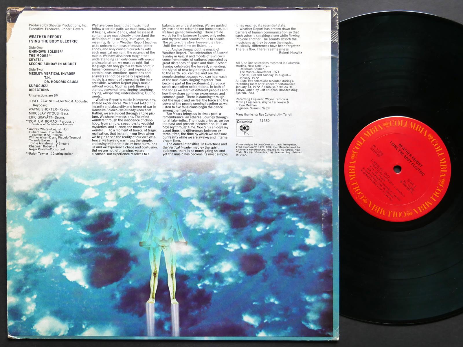 WEATHER REPORT I Sing The Body Electric LP COLUMBIA PC 31352 JAZZ Wayne Shorter
