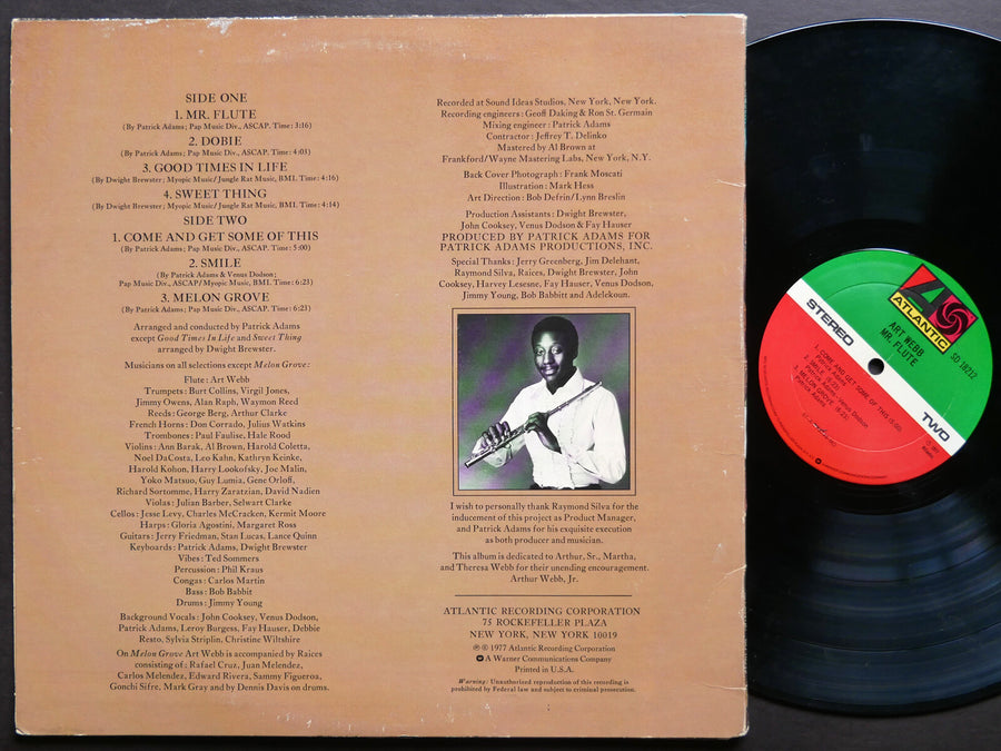 ART WEBB Mr. Flute LP ATLANTIC SD 18212 US 1977 Jazz Funk