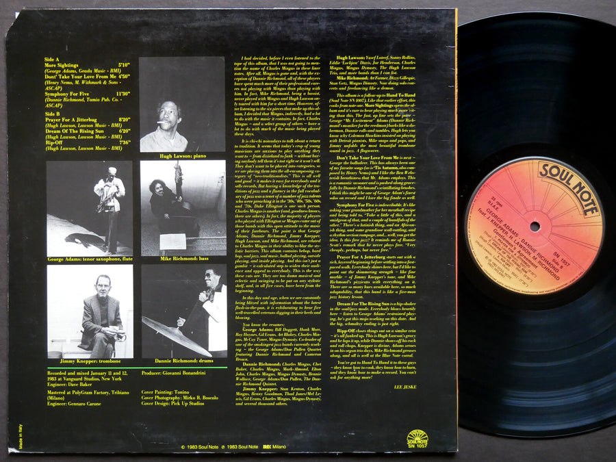 GEORGE ADAMS DANNIE RICHMOND Gentlemen's Agreement SOUL NOTE SN 1057 ITALY 1983