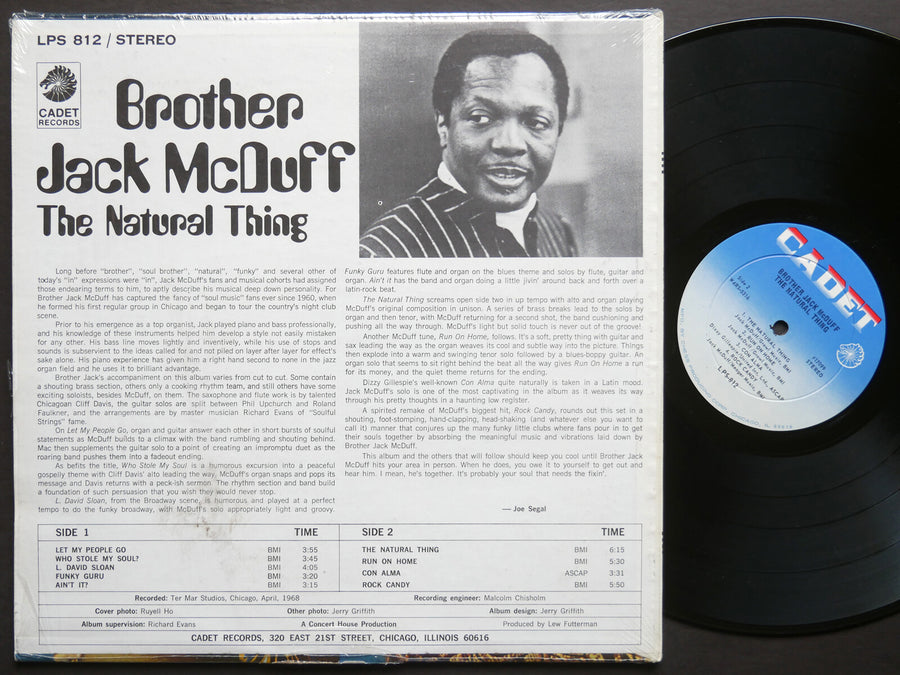 BROTHER JACK MCDUFF The Natural Thing LP CADET LPS 812 US 1968 Jazz Funk CLEAN