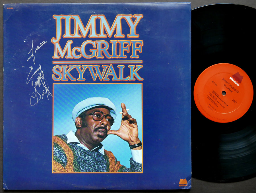 SIGNED by JIMMY MCGRIFF Skywalk LP MILESTONE M-9126 US 1984 JAZZ