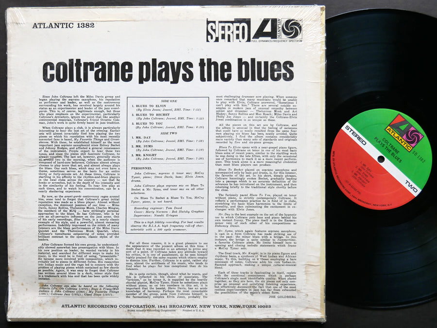 JOHN COLTRANE Coltrane Plays The Blues LP ATLANTIC SD 1382 US 1975 McCoy Tyner