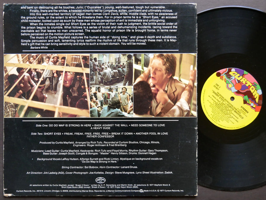 CURTIS MAYFIELD Short Eyes LP CURTOM CU 5017 US 1977 Soul Funk