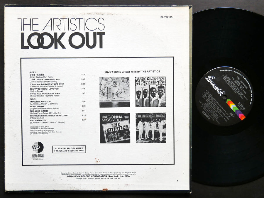 THE ARTISTICS Look Out LP BRUNSWICK BL 754195 US 1973 Soul Funk