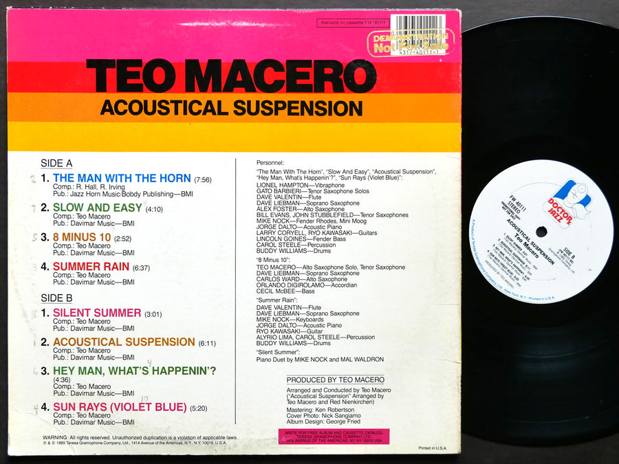 TEO MACERO Acoustical Suspension LP DOCTOR JAZZ FW 40111 Cecil McBee Mal Waldron