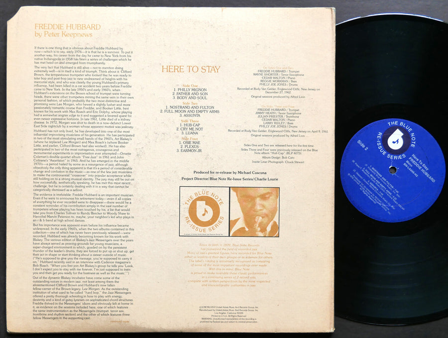 FREDDIE HUBBARD Here To Stay 2 x LP BLUE NOTE BN-LA496-H2 US 1976 Wayne Shorter