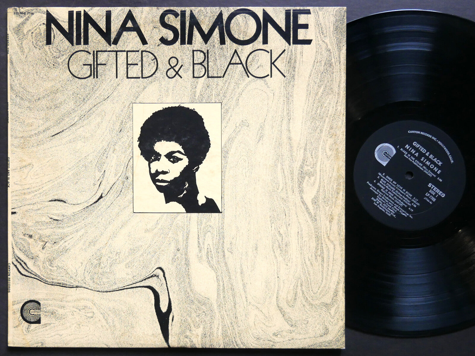 NINA SIMONE Gifted & Black LP CANYON RECORDS LP-7705 US 1970 Jazz Blues VG+