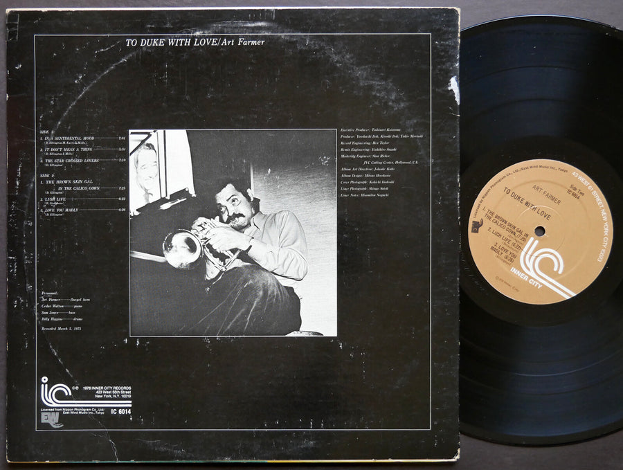ART FARMER To Duke With Love LP INNER CITY RECORDS IC 6014 US 1979 AUTOGRAPHED