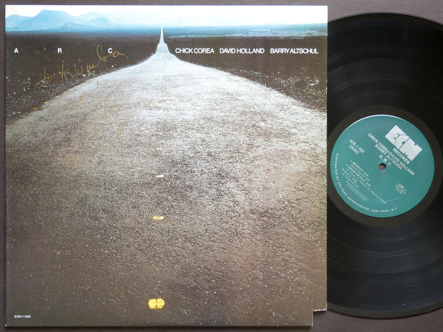 SIGNED by CHICK COREA DAVID HOLLAND BARRY ALTSCHUL A. R. C. LP ECM 1-1009 JAZZ