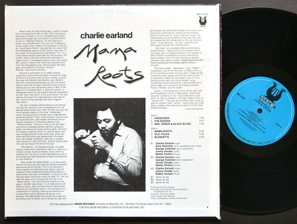 SIGNED by CHARLIE EARLAND Mama Roots LP MUSE RECORDS MR 5156 US 1978 JAZZ