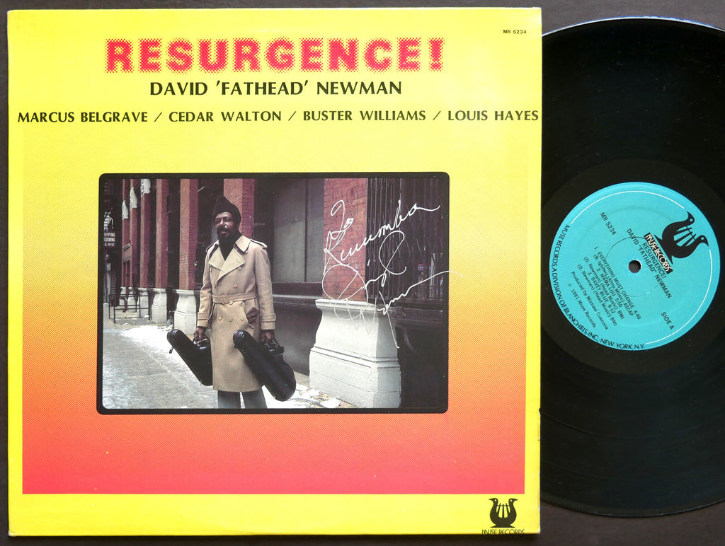 SIGNED by DAVID FATHEAD NEWMAN Resurgence! LP MUSE RECORDS MR 5234 US 1981