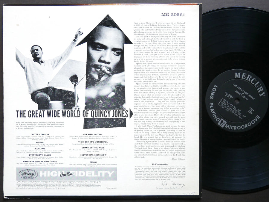 QUINCY JONES The Great Wide World Of LP MERCURY MG 20561 US 1959 MONO Lee Morgan